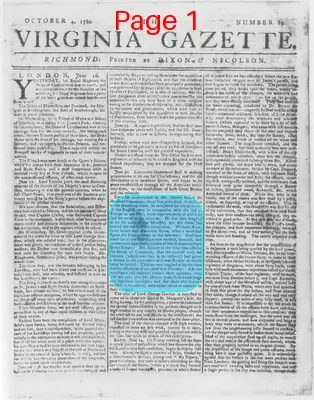 Page thumbnail for The Virginia Gazette