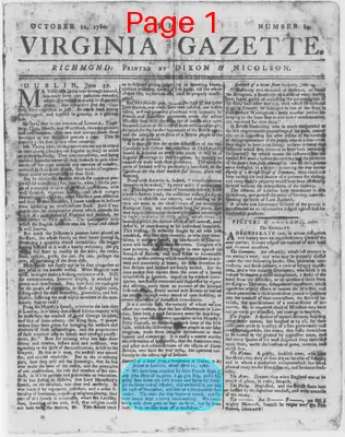 Page thumbnail for The Virginia Gazette