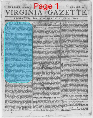 Page thumbnail for The Virginia Gazette