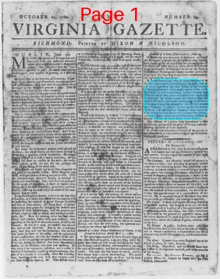 Page thumbnail for The Virginia Gazette