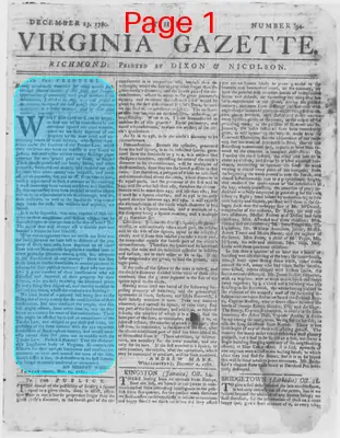 Page thumbnail for The Virginia Gazette