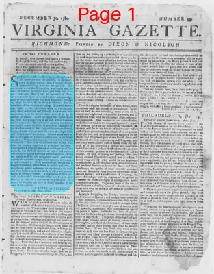 Page thumbnail for The Virginia Gazette