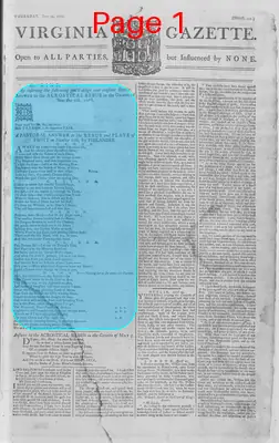 Page thumbnail for The Virginia Gazette