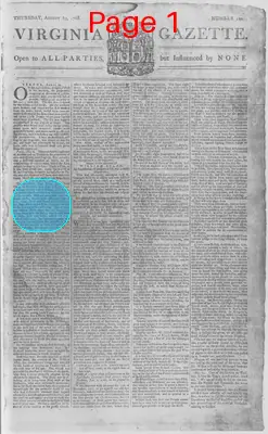 Page thumbnail for The Virginia Gazette