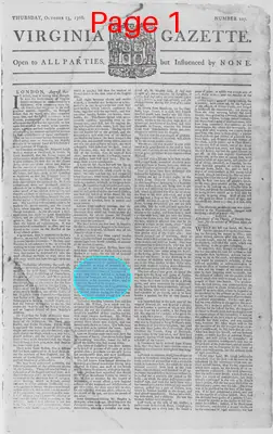 Page thumbnail for The Virginia Gazette