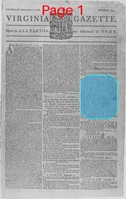 Page thumbnail for The Virginia Gazette