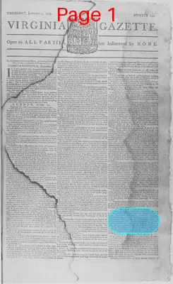 Page thumbnail for The Virginia Gazette