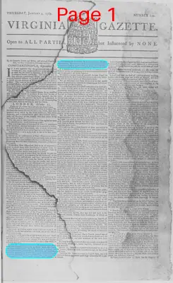 Page thumbnail for The Virginia Gazette
