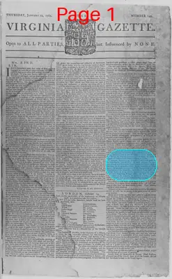 Page thumbnail for The Virginia Gazette