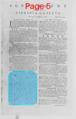 Page thumbnail for The Virginia Gazette