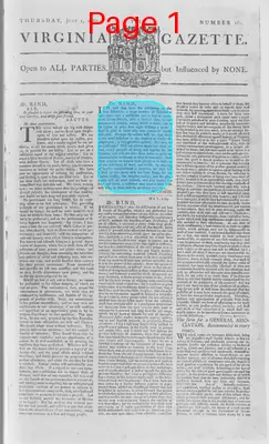 Page thumbnail for The Virginia Gazette