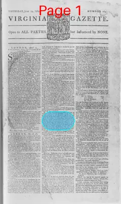Page thumbnail for The Virginia Gazette