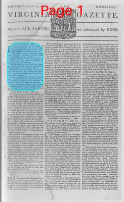 Page thumbnail for The Virginia Gazette