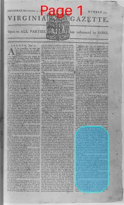 Page thumbnail for The Virginia Gazette