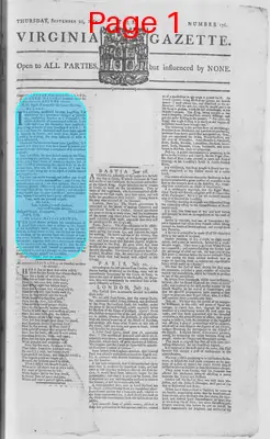 Page thumbnail for The Virginia Gazette