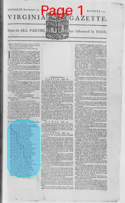 Page thumbnail for The Virginia Gazette