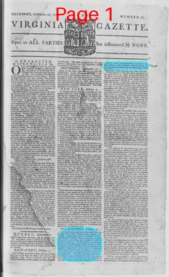 Page thumbnail for The Virginia Gazette