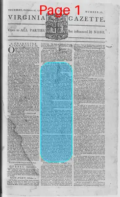 Page thumbnail for The Virginia Gazette