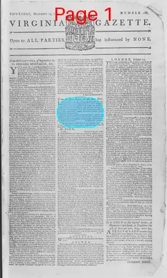Page thumbnail for The Virginia Gazette