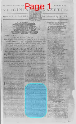 Page thumbnail for The Virginia Gazette