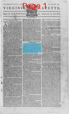 Page thumbnail for The Virginia Gazette