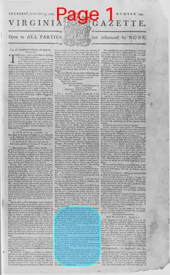 Page thumbnail for The Virginia Gazette