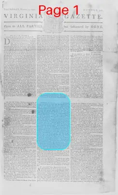 Page thumbnail for The Virginia Gazette