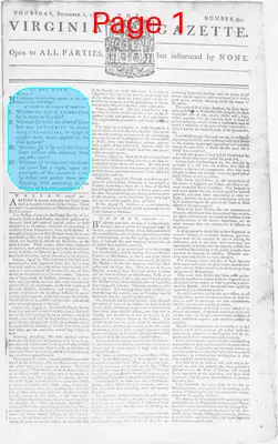 Page thumbnail for The Virginia Gazette
