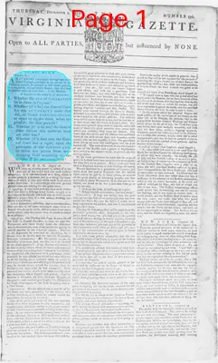 Page thumbnail for The Virginia Gazette