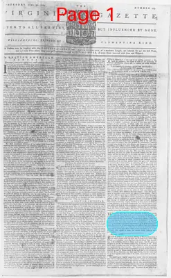 Page thumbnail for The Virginia Gazette