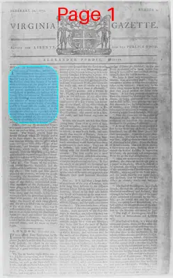Page thumbnail for The Virginia Gazette