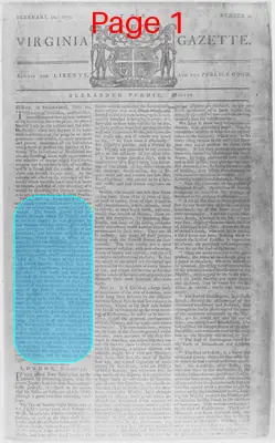 Page thumbnail for The Virginia Gazette