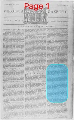 Page thumbnail for The Virginia Gazette