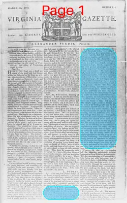 Page thumbnail for The Virginia Gazette