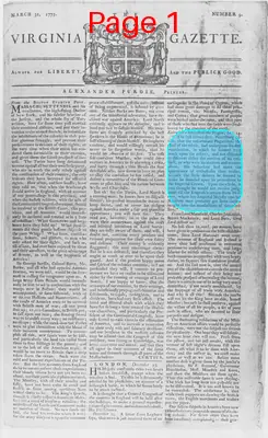 Page thumbnail for The Virginia Gazette