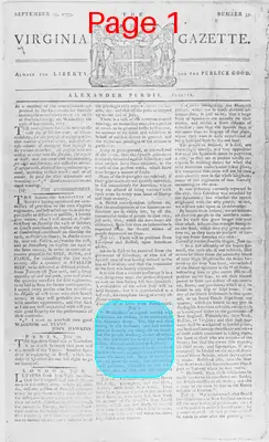 Page thumbnail for The Virginia Gazette