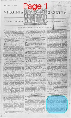 Page thumbnail for The Virginia Gazette