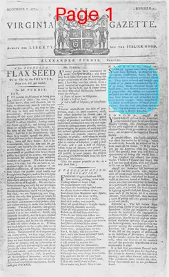Page thumbnail for The Virginia Gazette