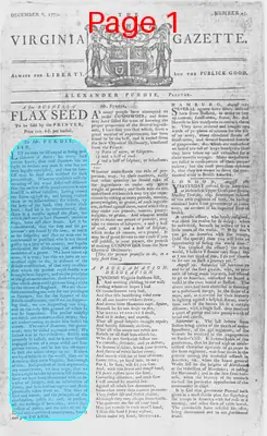 Page thumbnail for The Virginia Gazette