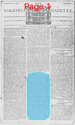Page thumbnail for The Virginia Gazette