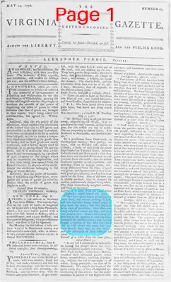Page thumbnail for The Virginia Gazette
