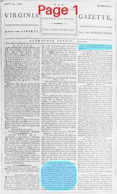 Page thumbnail for The Virginia Gazette