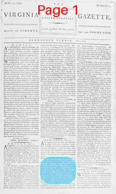 Page thumbnail for The Virginia Gazette
