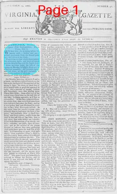 Page thumbnail for The Virginia Gazette