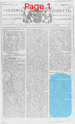 Page thumbnail for The Virginia Gazette