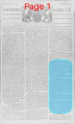 Page thumbnail for The Virginia Gazette