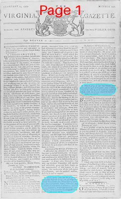 Page thumbnail for The Virginia Gazette