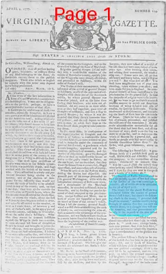 Page thumbnail for The Virginia Gazette