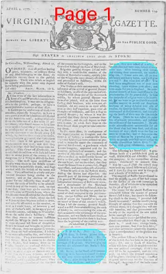Page thumbnail for The Virginia Gazette