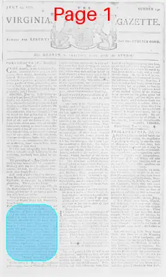 Page thumbnail for The Virginia Gazette